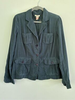 Sundance Slate Blue Cotton Utility Blazer No tag measures around medium